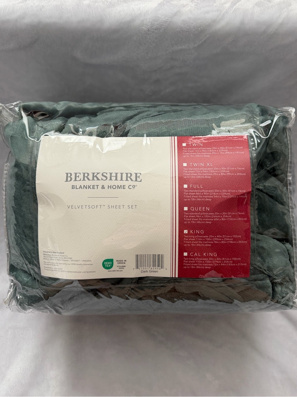 Berkshire VelvetSoft Sheet Set in Dark Green